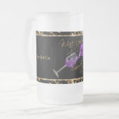 ワインのスープと甘い紫の唇 – 大理石 フロストグラスビールジョッキ (正面左)