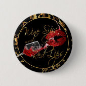 ワインのスープと赤い唇 – ワインビジネス 缶バッジ (正面)