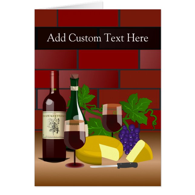 ワインのチーズテーブル場面 (正面)