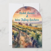 ワインのテイスティングとランチョンブライダルシャワーの招待状 招待状 (裏面)