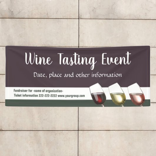 ワインのテイスティングまたはワインのイベント 横断幕