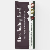 ワインのテイスティングまたはワインのイベント 横断幕 (縦)