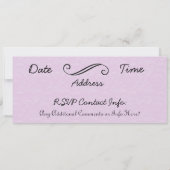 ワインのテイスティングシャワーまたはパーティの招待状ブドウ 招待状 (裏面)