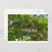 ワインのテイスティングルームの看板 ポストカード (正面/裏面)