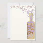 ワインのテイスティング金ゴールドボホチョウ30歳の誕生日 招待状 (裏面)