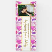 ワインのテイスティング、紫のグレープフィン、誕生日写真 横断幕 (縦)