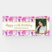 ワインのテイスティング、紫のグレープフィン、誕生日写真 横断幕 (横)