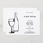 ワインのテーマのイベント 招待状 (正面/裏面)