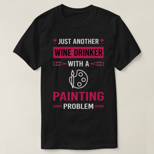 ワインのドリ絵画ンカー Tシャツ (デザイン正面)