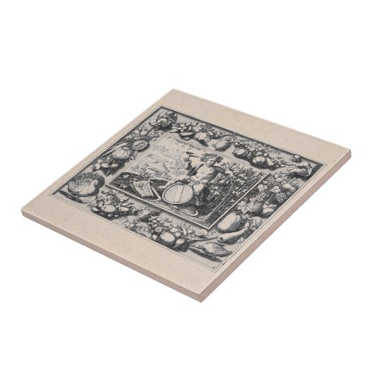 ワインのバッカス神 タイル (側面)