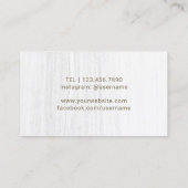 ワインのバーテンダーのソムリエのエレガントな白 名刺 (裏面)