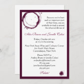 ワインのパーティの招待状 招待状 (正面/裏面)