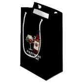 ワインのパートナーおもしろいドリンクPun Dark BG スモールペーパーバッグ (正面アングル)