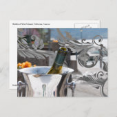 ワインのフランスのボトル ポストカード (正面/裏面)