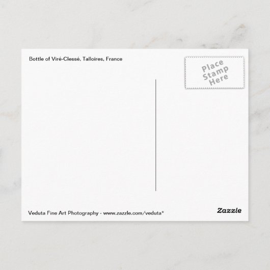 ワインのフランスのボトル ポストカード (裏面)