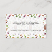 ワインのブドウとコルクパターン 名刺 (裏面)