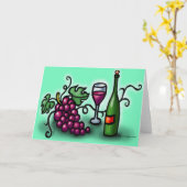 ワインのブドウ カード (黄色い花)