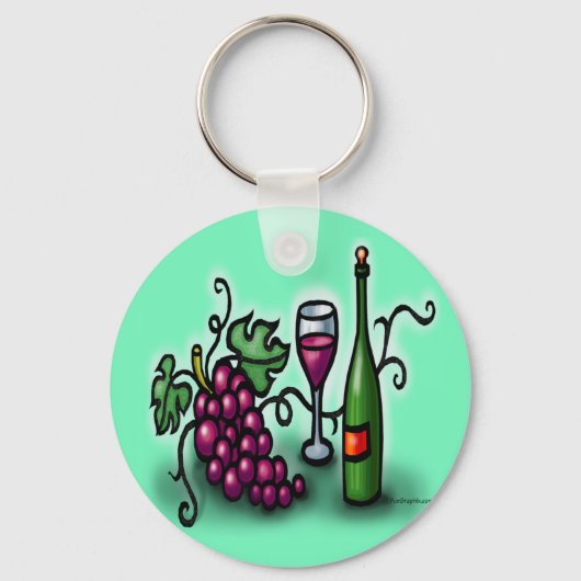 ワインのブドウ キーホルダー (正面)
