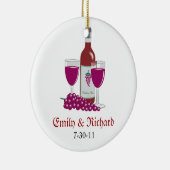 ワインのブライダルシャワーの好意の記念品のオーナメント セラミックオーナメント (右)