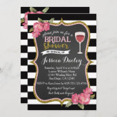 ワインのブライダルシャワーの招待状 招待状 (正面/裏面)