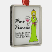 ワインのプリンセス"いつの日かCome私の王子" メタルオーナメント (右)