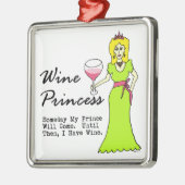 ワインのプリンセス"いつの日かCome私の王子" メタルオーナメント (左)