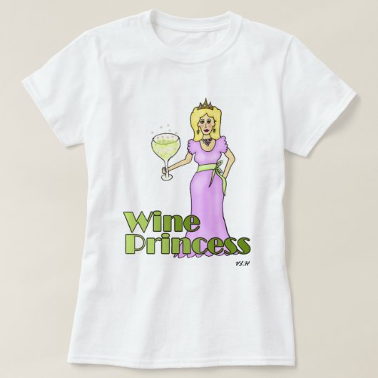 ワインのプリンセス Tシャツ (デザイン正面)