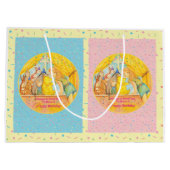 ワインのプー大きなギフトバッグ – 女の子 ラージペーパーバッグ (裏面)