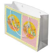 ワインのプー大きなギフトバッグ – 女の子 ラージペーパーバッグ (裏面アングル)