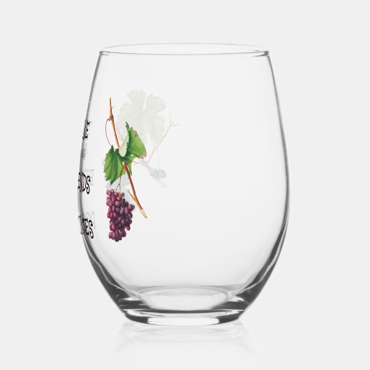 ワインのペア最高のは友達おもしろい ステムなしワイングラス (左)