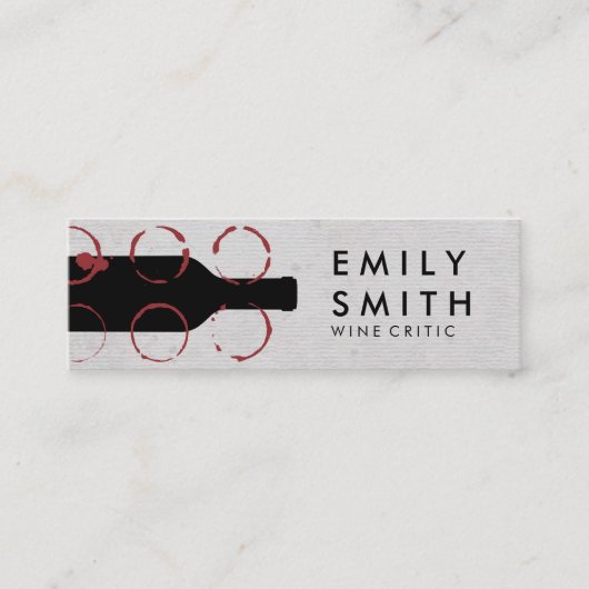ワインのボトルと汚れ スキニー名刺 (正面)