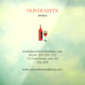 ワインのボトルと白ガラス ウィンドウサイン (シート3)