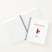 ワインのボトルと白ガラス ノートブック (内部)