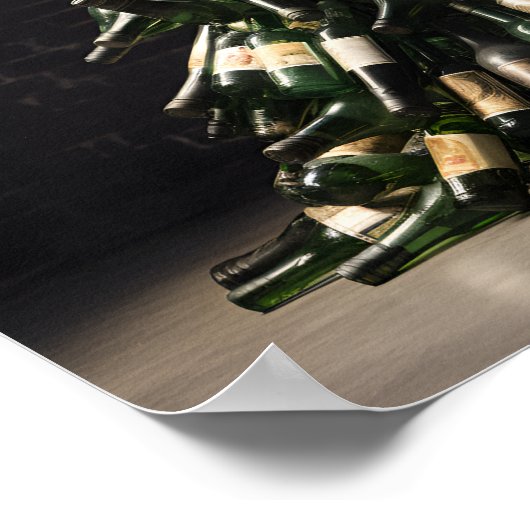 ワインのボトル ポスター (角)