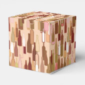 ワインのボトル、地球の色、明るいサンゴの背景 フェイバーボックス (裏面サイド)