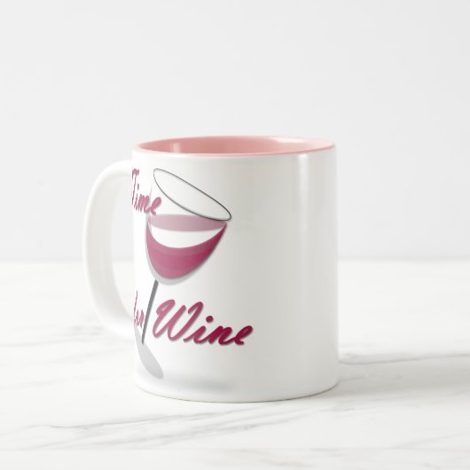 ワインのマグの時間 ツートーンマグカップ (正面左)