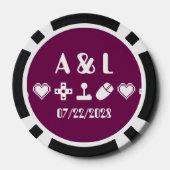 ワインのマルチプレイヤーモード ポーカーチップ (裏面)