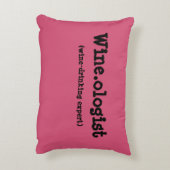 ワインのユーモアのアクセントの枕 アクセントクッション (裏面(縦))