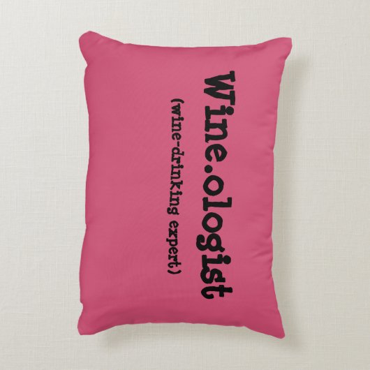 ワインのユーモアのアクセントの枕 アクセントクッション (裏面(縦))