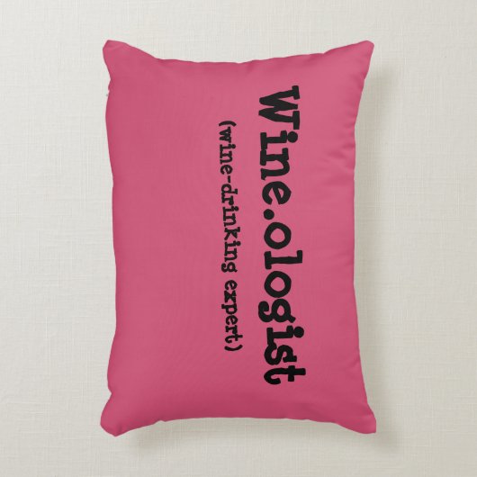 ワインのユーモアのアクセントの枕 アクセントクッション (正面(垂直))