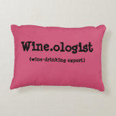 ワインのユーモアのアクセントの枕 アクセントクッション (裏面)