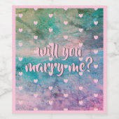 ワインのラベルを私と結婚してほしいボトル ワインラベル (シングルラベル)