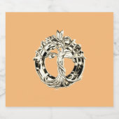 ワインのラベル芸術とデザインの木 リキュールボトルラベル (シングルラベル)