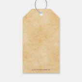 ワインのヴィンテージ葡萄のギフト好みパーソナライズされたボトル ギフトタグ (裏面)