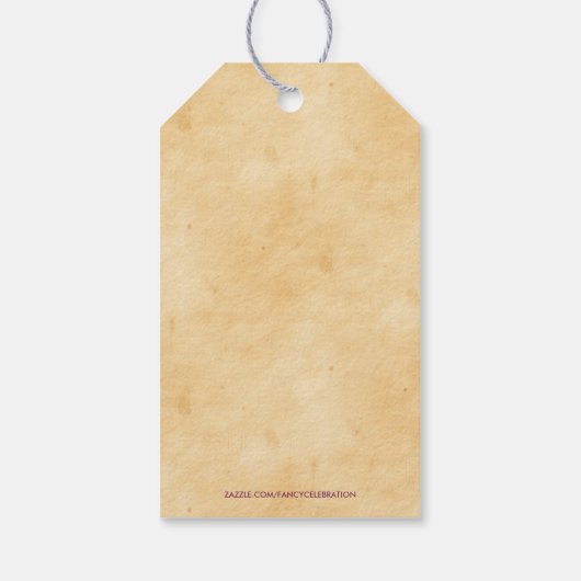 ワインのヴィンテージ葡萄のギフト好みパーソナライズされたボトル ギフトタグ (裏面)