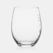 ワインの中に知恵のワインおもしろいことわざ ステムなしワイングラス (右)