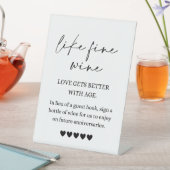 ワインの予約に署名する 台座サイン (インサイチュ)