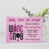 ワインの俗物のワインの試飲の招待状 招待状 (スタンド正面)
