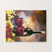 ワインの前の及び後 ジグソーパズル (横)