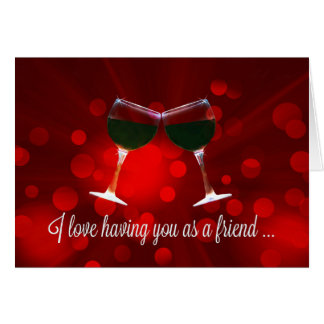 ワインの友情カード